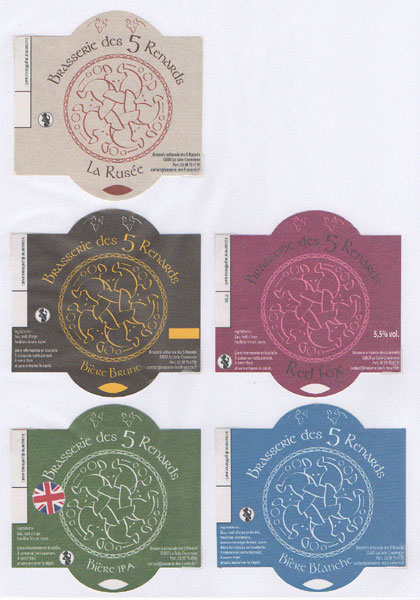 étiquettes de la collection