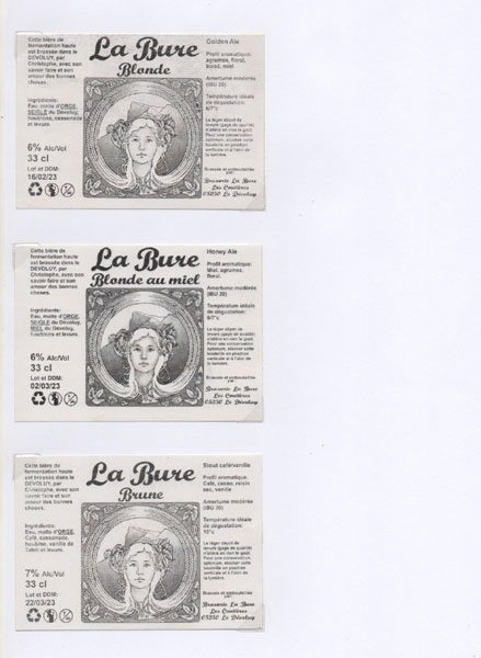 étiquettes de la collection