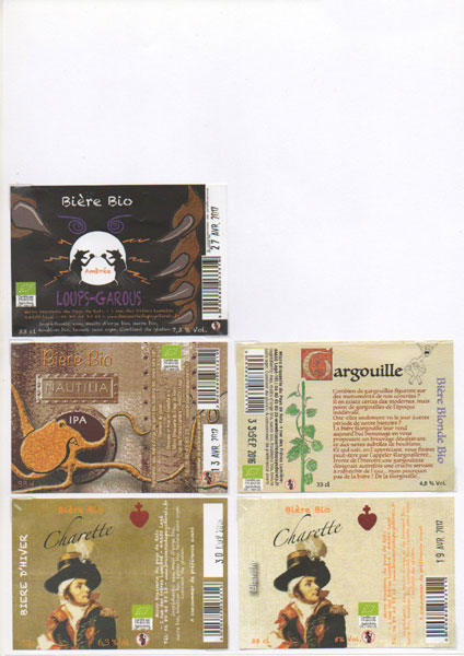 étiquettes de la collection