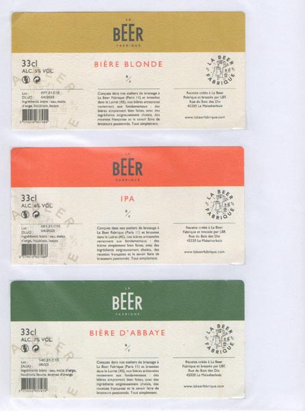 étiquettes de la collection