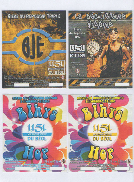 étiquettes de la collection