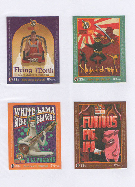 étiquettes de la collection