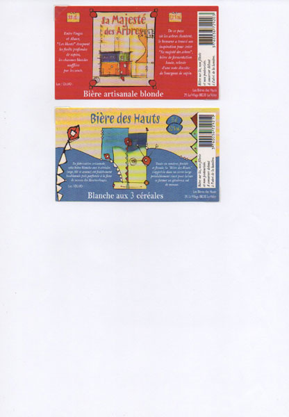 étiquettes de la collection