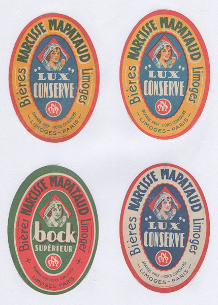 étiquettes de la collection