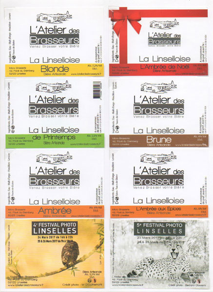 étiquettes de la collection