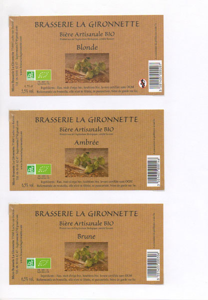 étiquettes de la collection