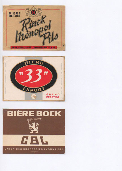 étiquettes de la collection