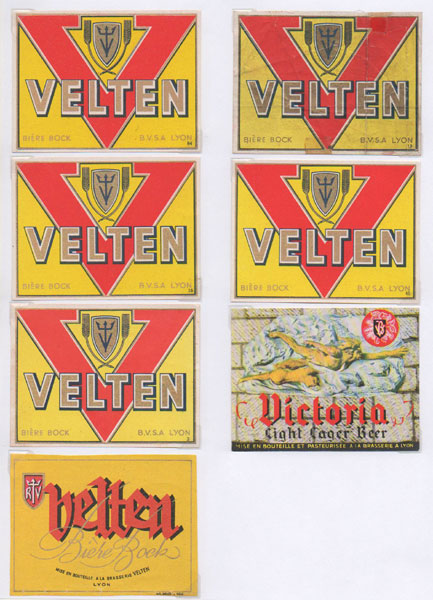 étiquettes de la collection