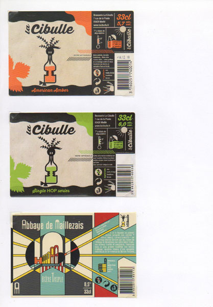 étiquettes de la collection