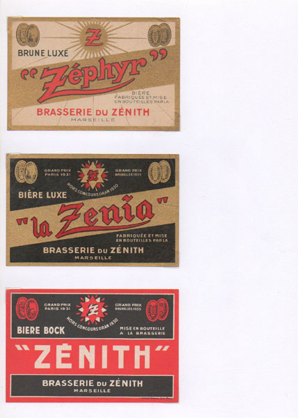étiquettes de la collection