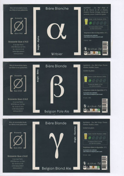 étiquettes de la collection