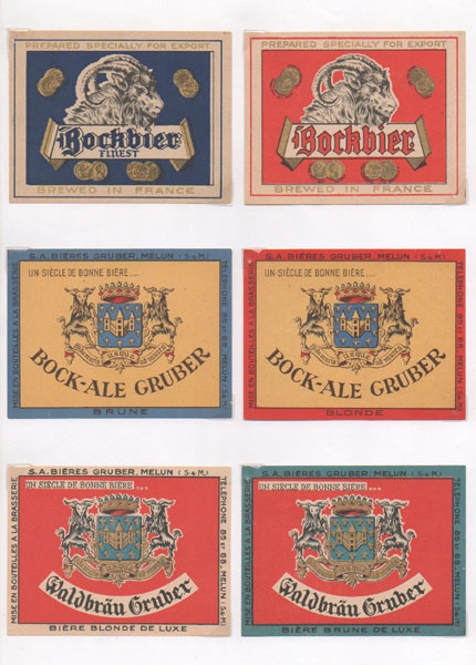 étiquettes de la collection