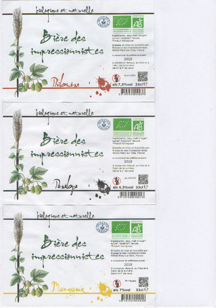 étiquettes de la collection