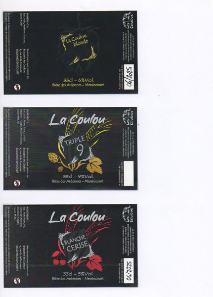 étiquettes de la collection