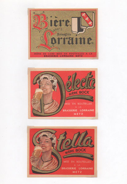 étiquettes de la collection