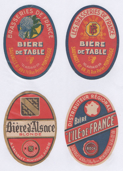 étiquettes de la collection