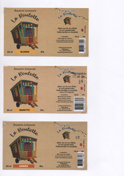 étiquettes de la collection