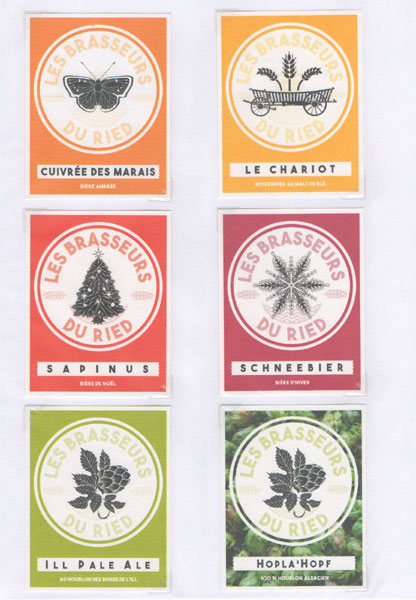 étiquettes de la collection