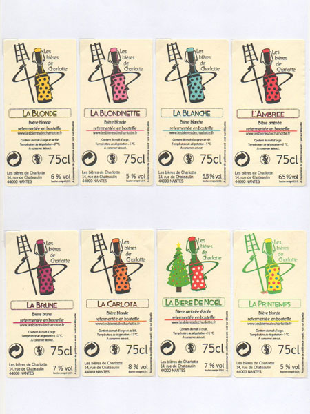 étiquettes de la collection