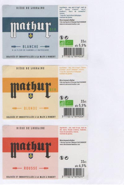 étiquettes de la collection