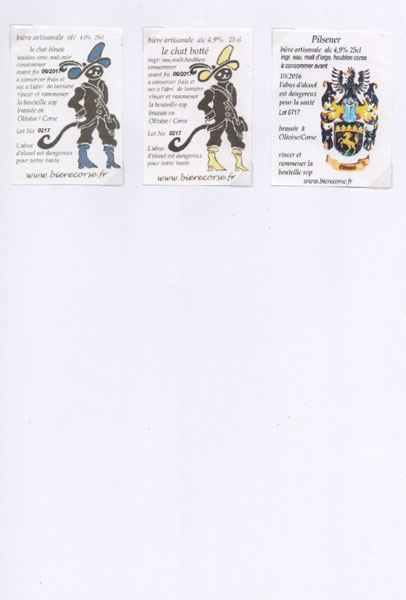 étiquettes de la collection