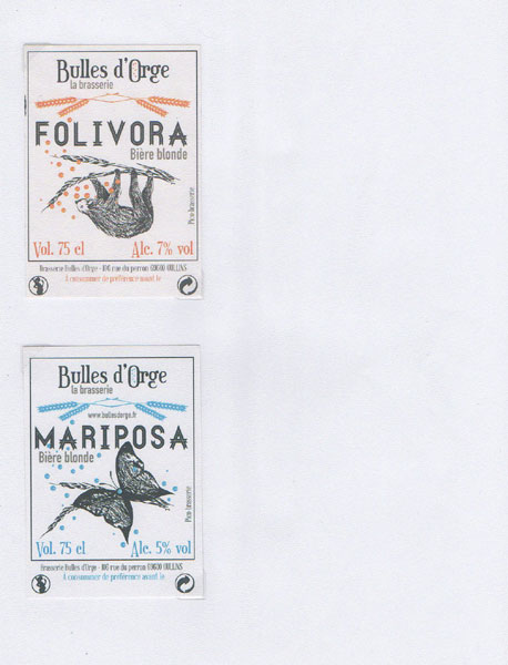 étiquettes de la collection