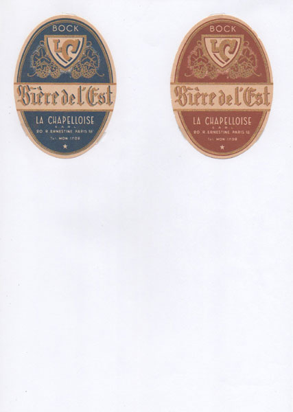 étiquettes de la collection