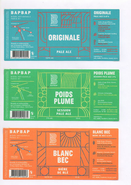 étiquettes de la collection