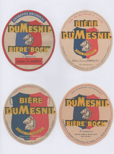étiquettes de la collection