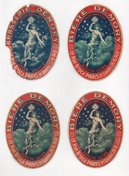 étiquettes de la collection