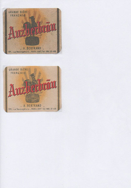 étiquettes de la collection