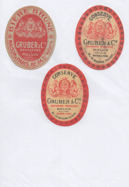 étiquettes de la collection