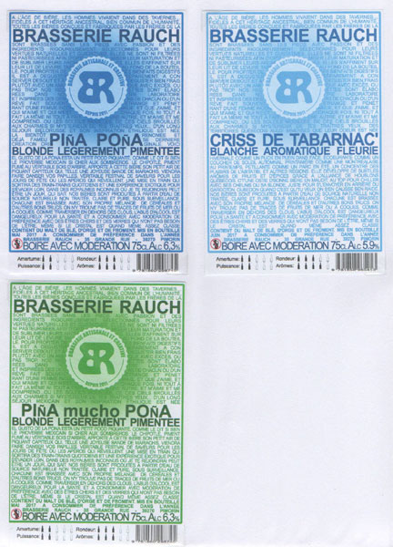 étiquettes de la collection
