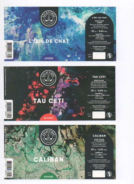 étiquettes de la collection