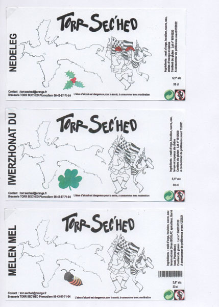 étiquettes de la collection