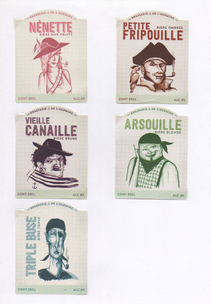 étiquettes de la collection