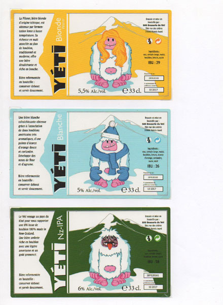étiquettes de la collection