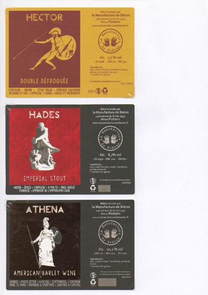 étiquettes de la collection