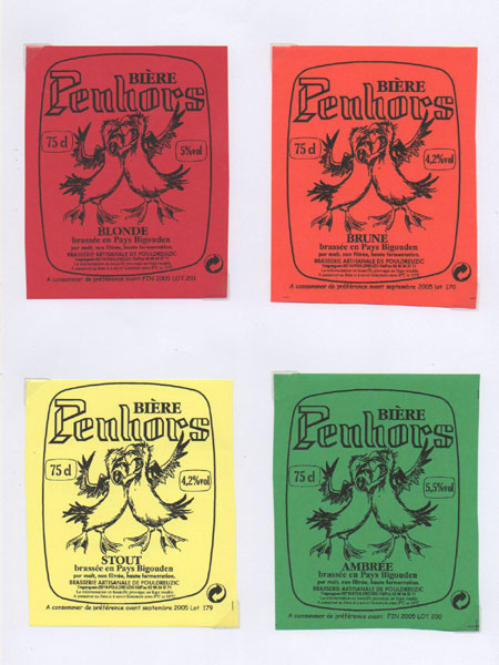 étiquettes de la collection