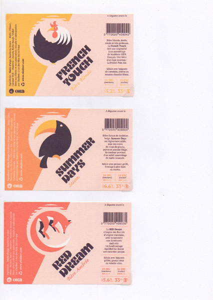 étiquettes de la collection