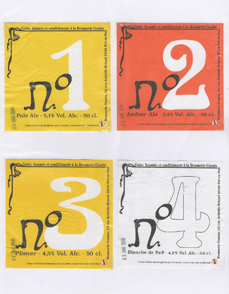 étiquettes de la collection