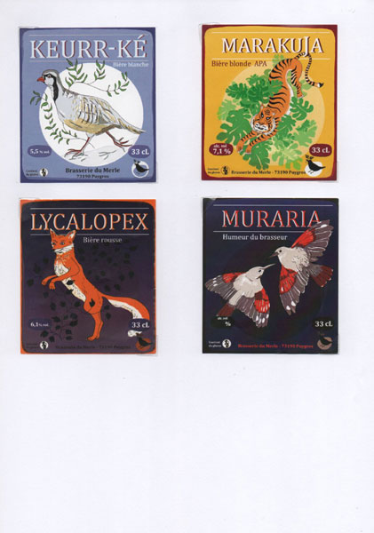 étiquettes de la collection
