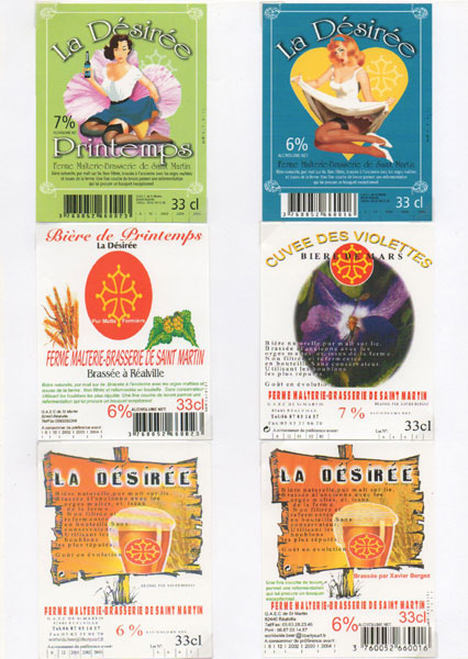 étiquettes de la collection