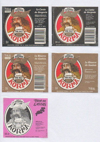 étiquettes de la collection