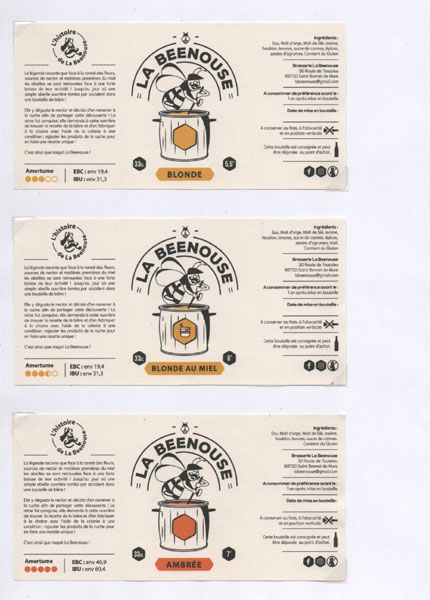 étiquettes de la collection