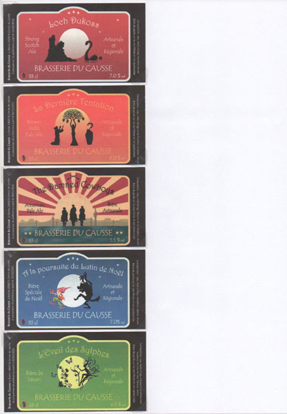 étiquettes de la collection