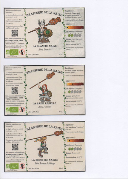 étiquettes de la collection