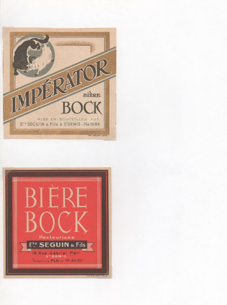 étiquettes de la collection