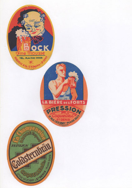 étiquettes de la collection