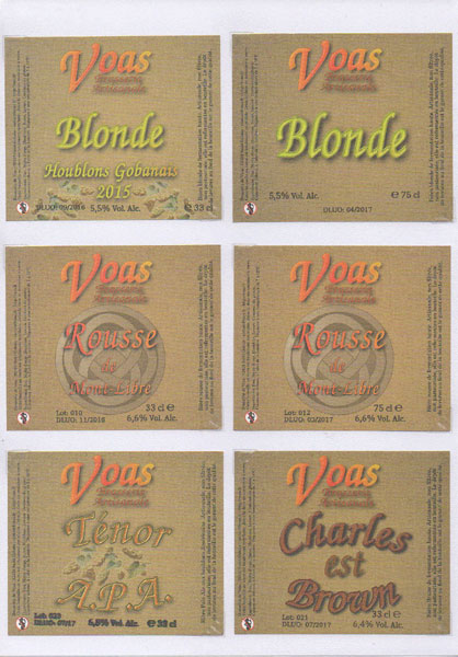 étiquettes de la collection